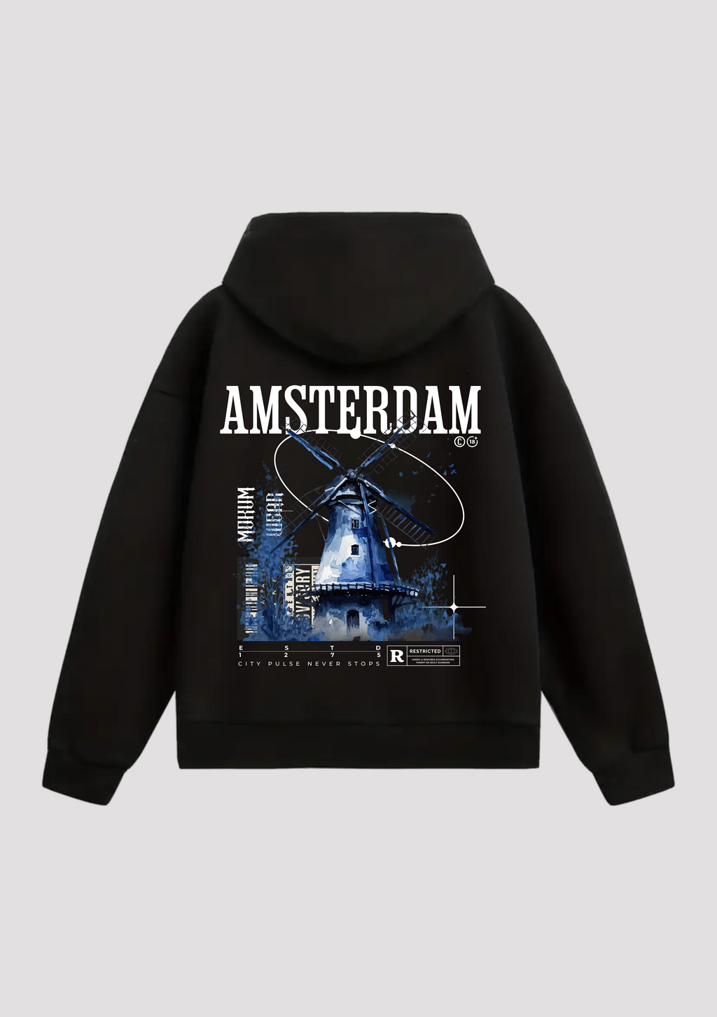 Amsterdam Drip Wear - Oversized Hoodie Achterafdruk