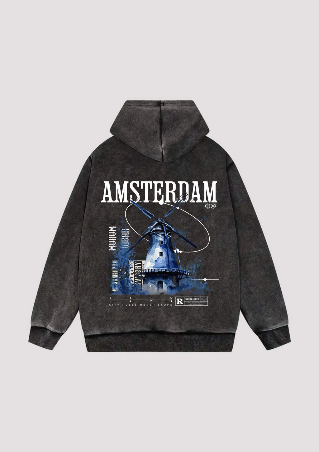 Amsterdam Drip Wear - Oversized Hoodie Achterafdruk