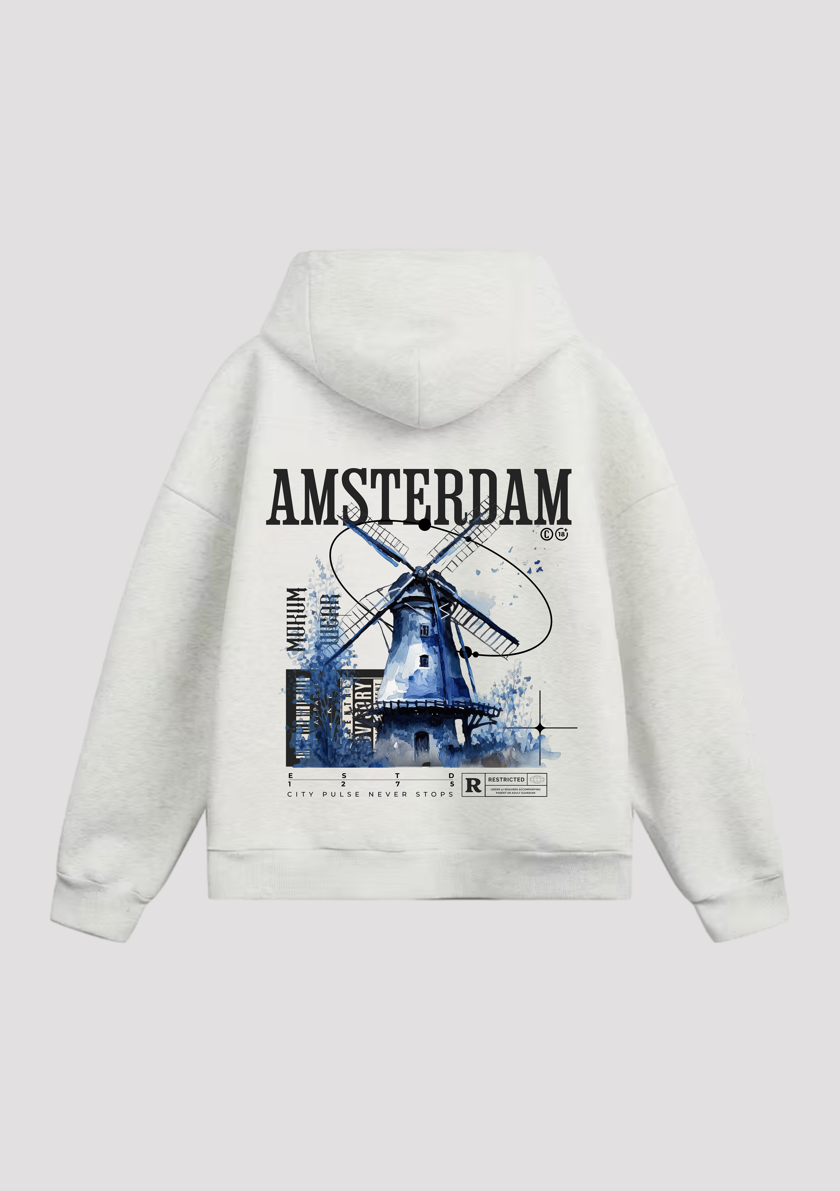 Amsterdam Drip Wear - Oversized Hoodie Achterafdruk