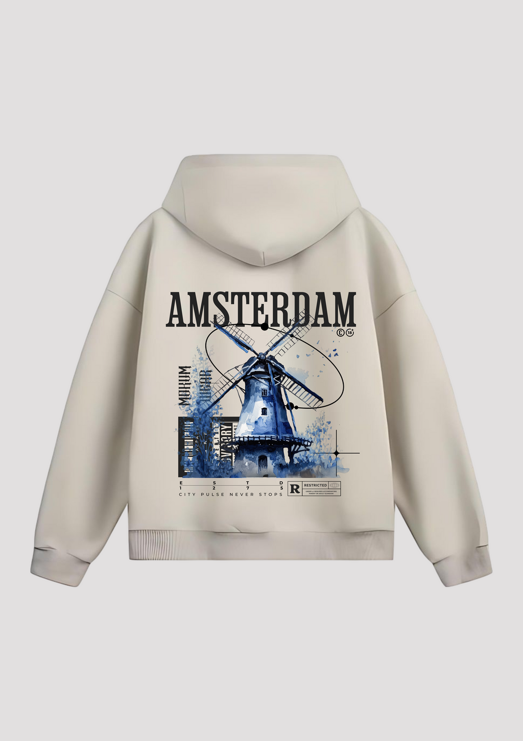 Amsterdam Drip Wear - Oversized Hoodie Achterafdruk